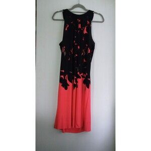 Retro 1960s Halter Tie Dress Black Abstract Print Knee Length Vacation, Party 16